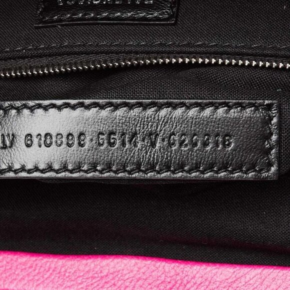 Balenciaga Fuchsia Grained Leather XL Cloud Clutch Bag - Picture 10 of 12